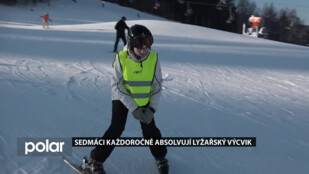 Sedmáci každoročně absolvují lyžařský výcvik v Horní Bečvě