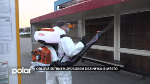 Radnice v Orlové dezinfikuje veřejná prostranství, postřik vydrží i několik dnů
